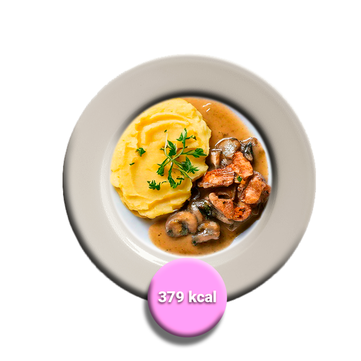 Strogonoff de ave con puré