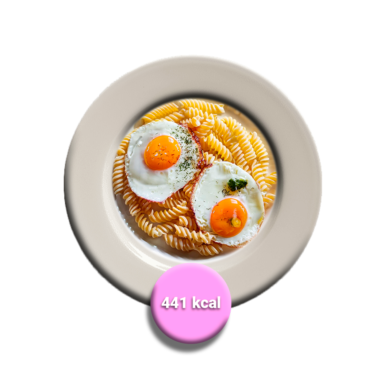 Huevo frito con espirales