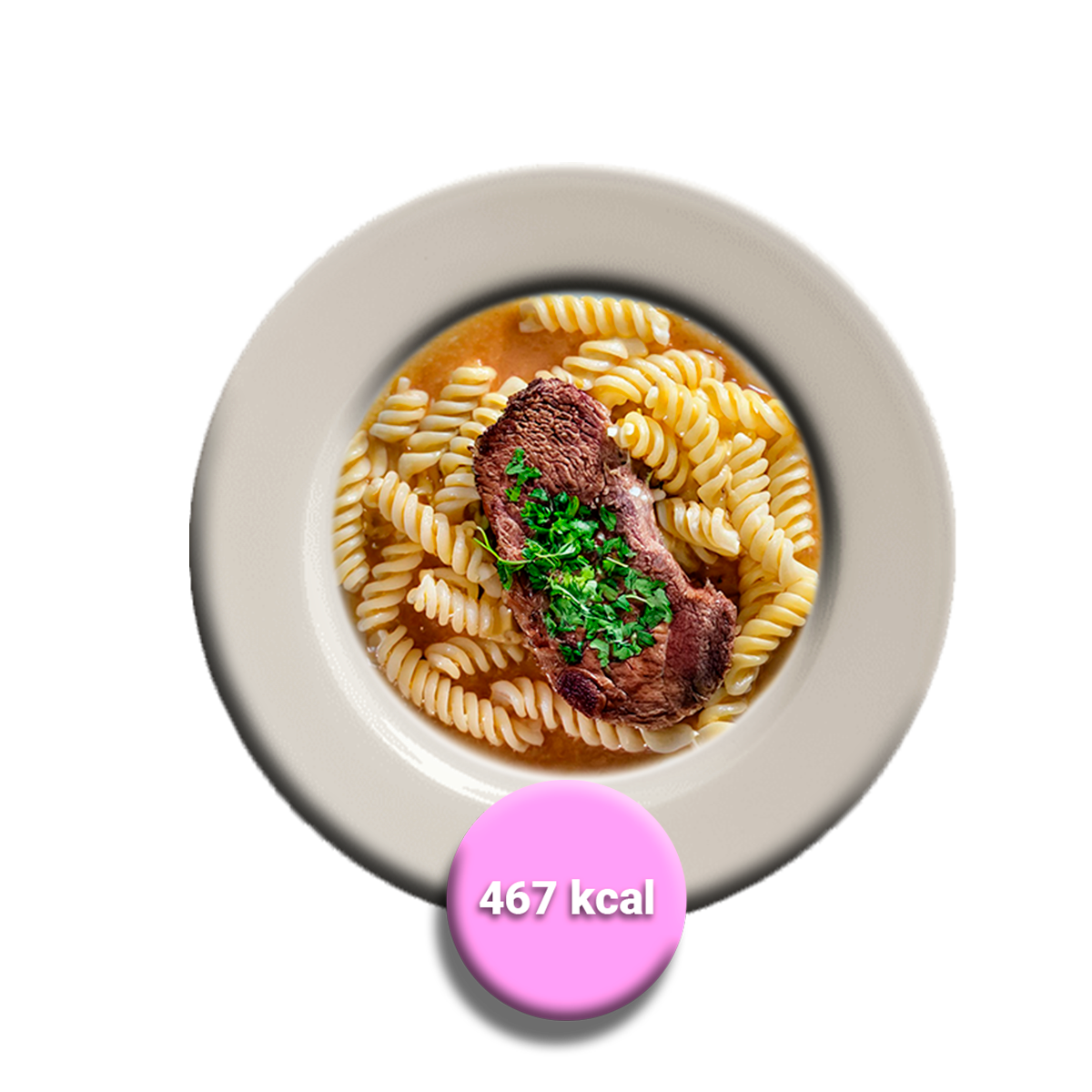 Carne al jugo con espirales