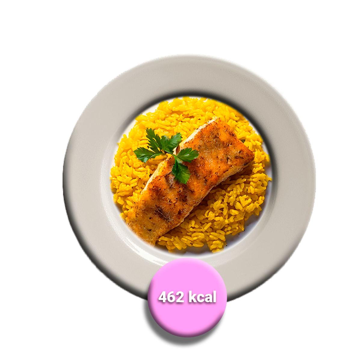 Reineta a la plancha con arroz al curry