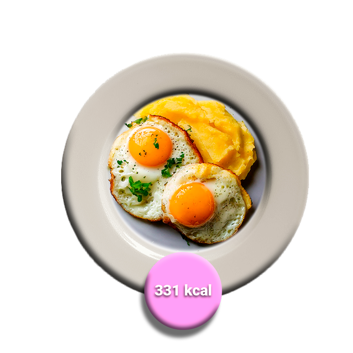 Huevo frito con puré