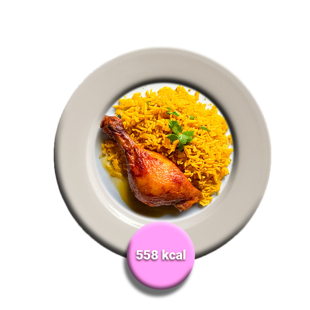 Trutro de pollo asado con arroz al curry