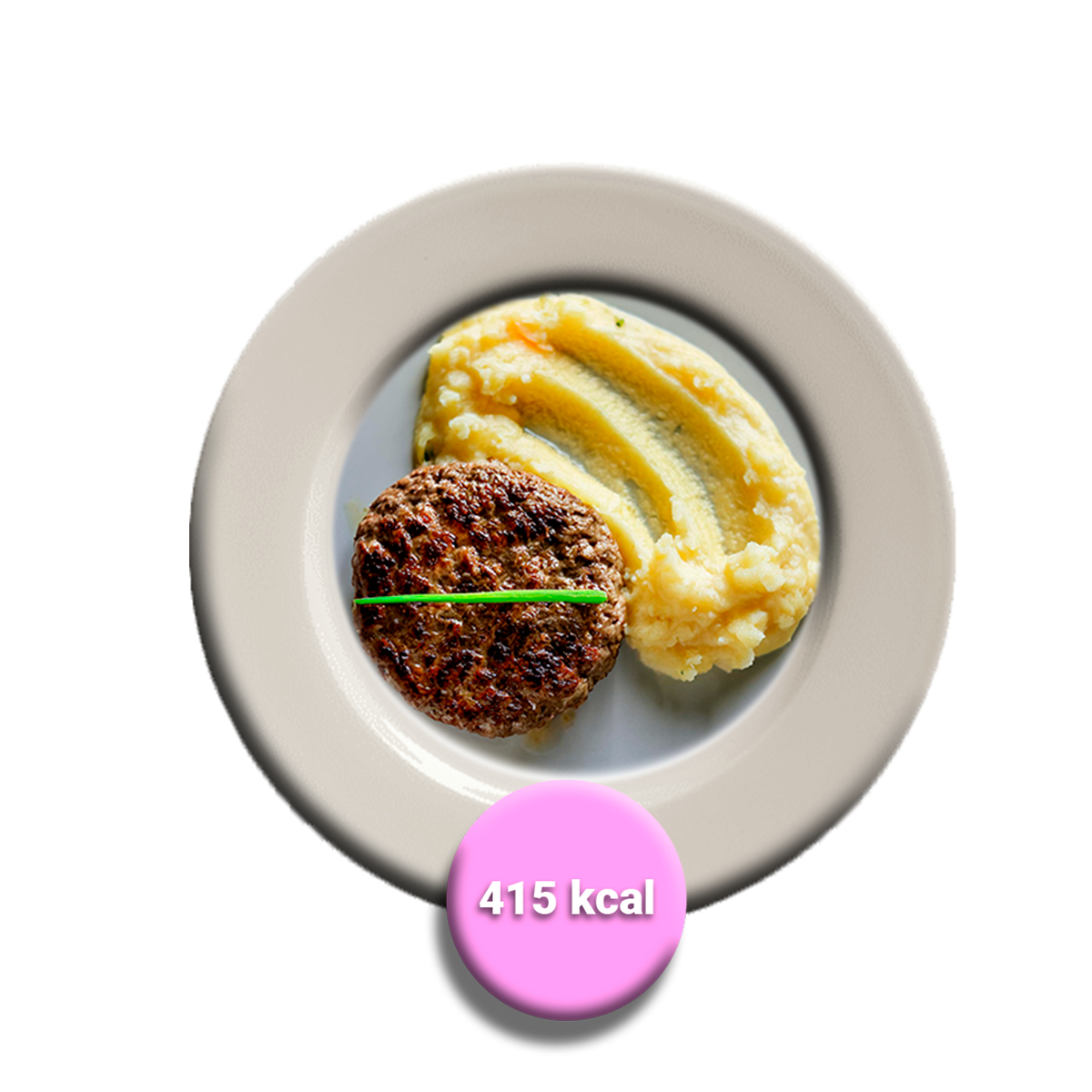 Hamburguesa con puré