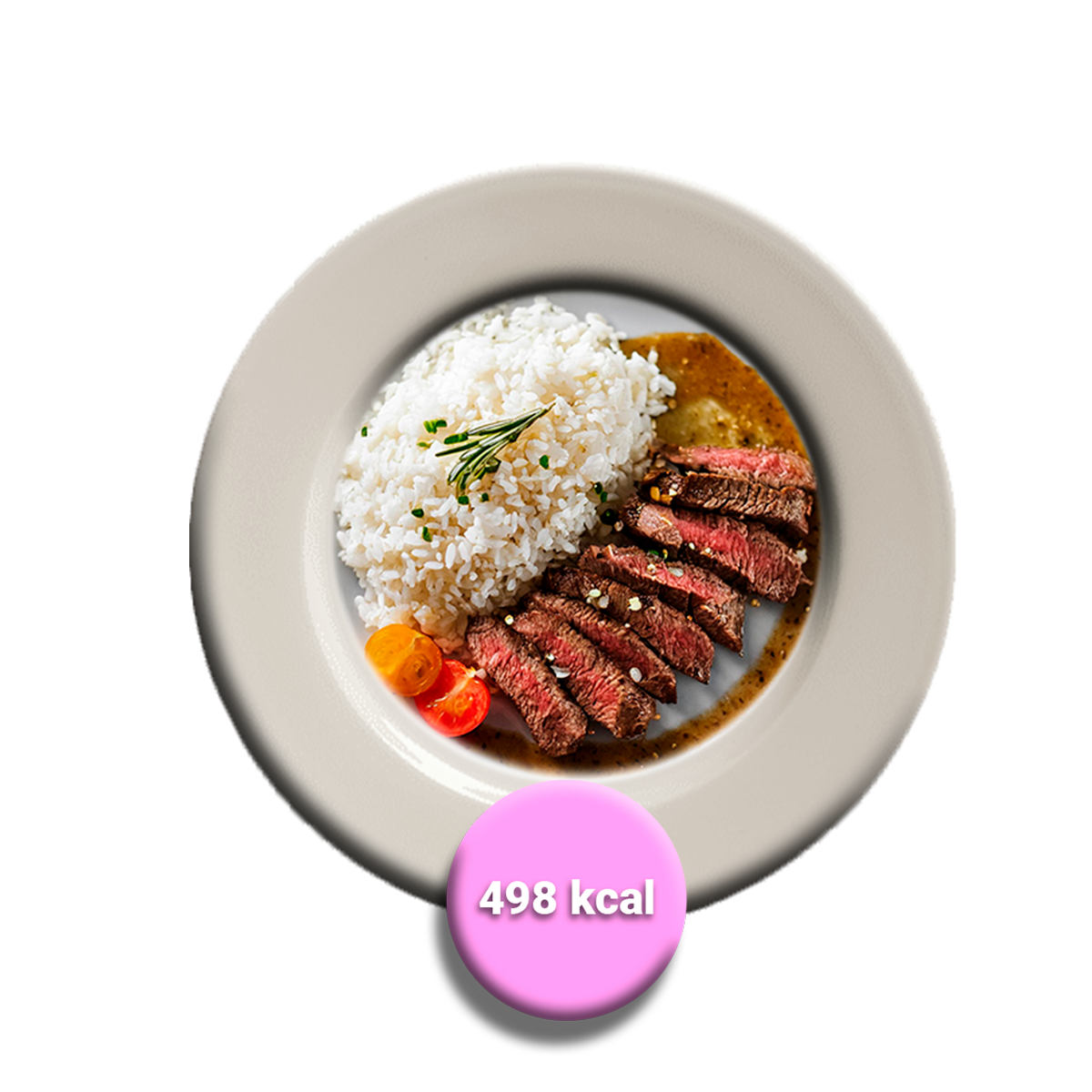 Beef a la plancha con arroz graneado