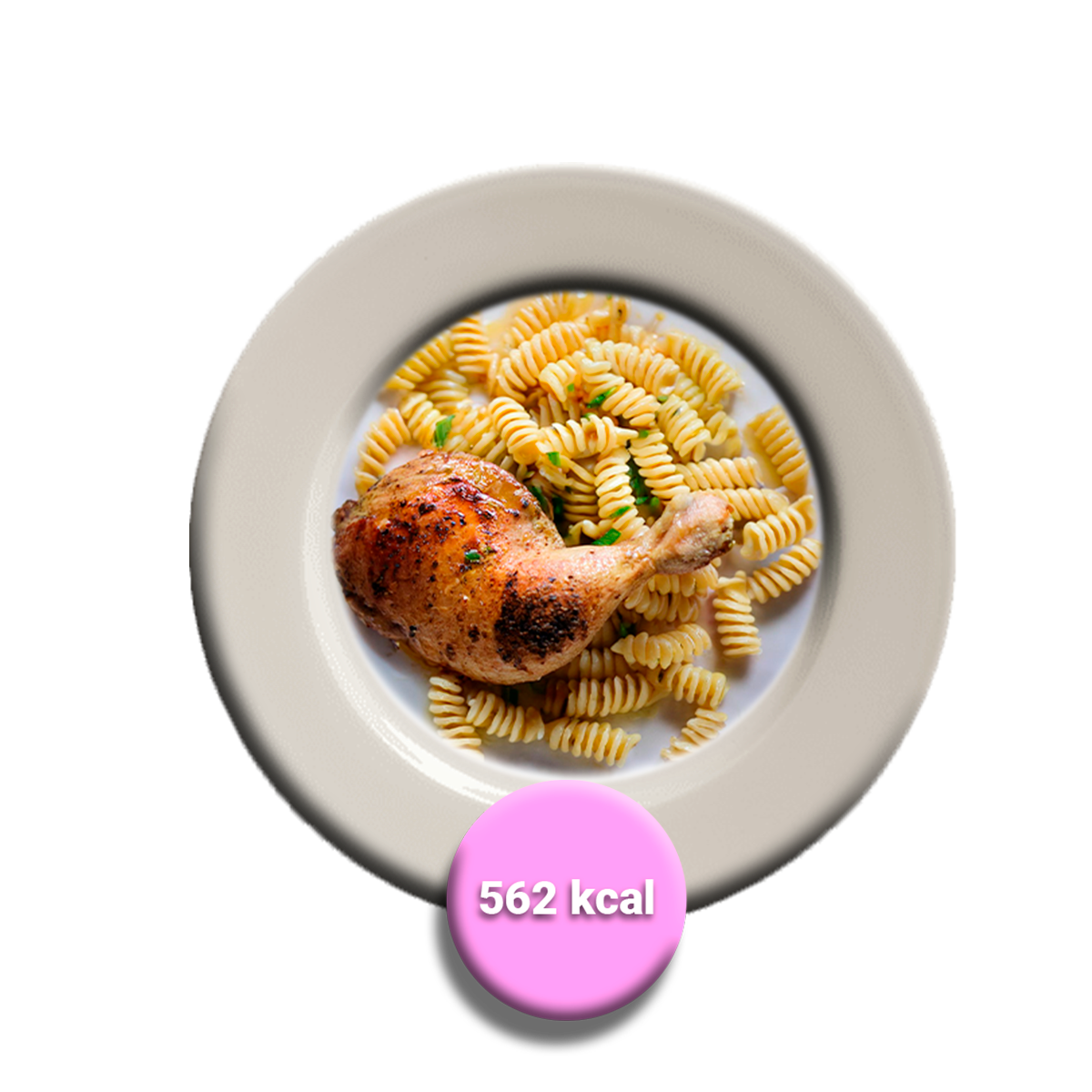 Trutro de pollo asado con espirales