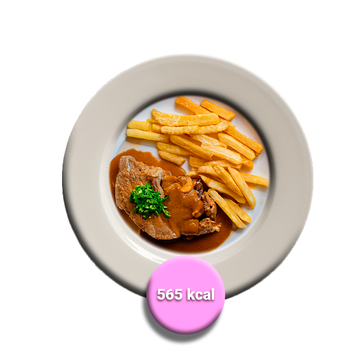 Carne al jugo con papas fritas