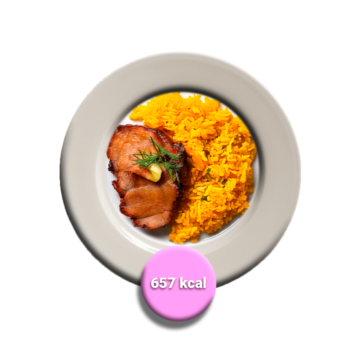 Cerdo asado con arroz al curry