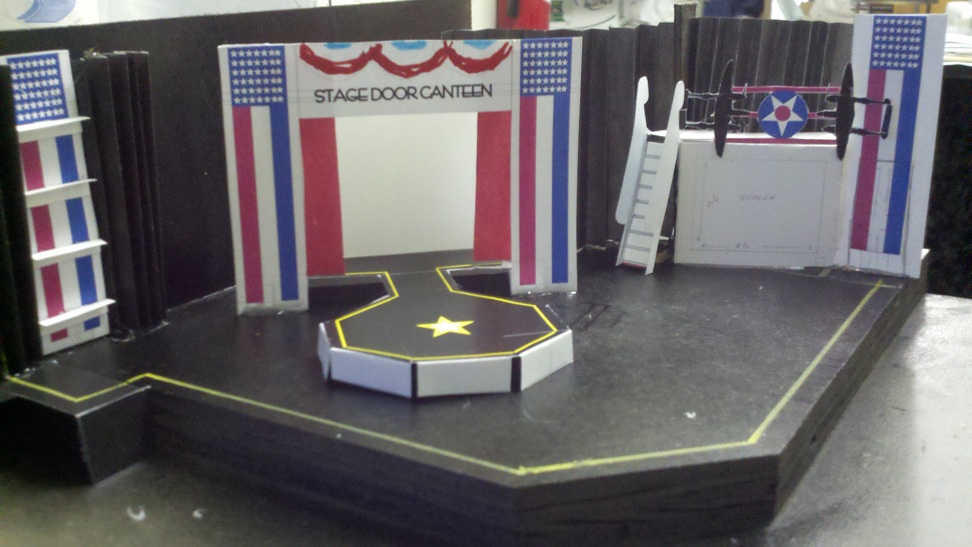 The Good War - Weathervane Playhouse, rehearsal model (Role, Artistic Director/ Scenic Designer