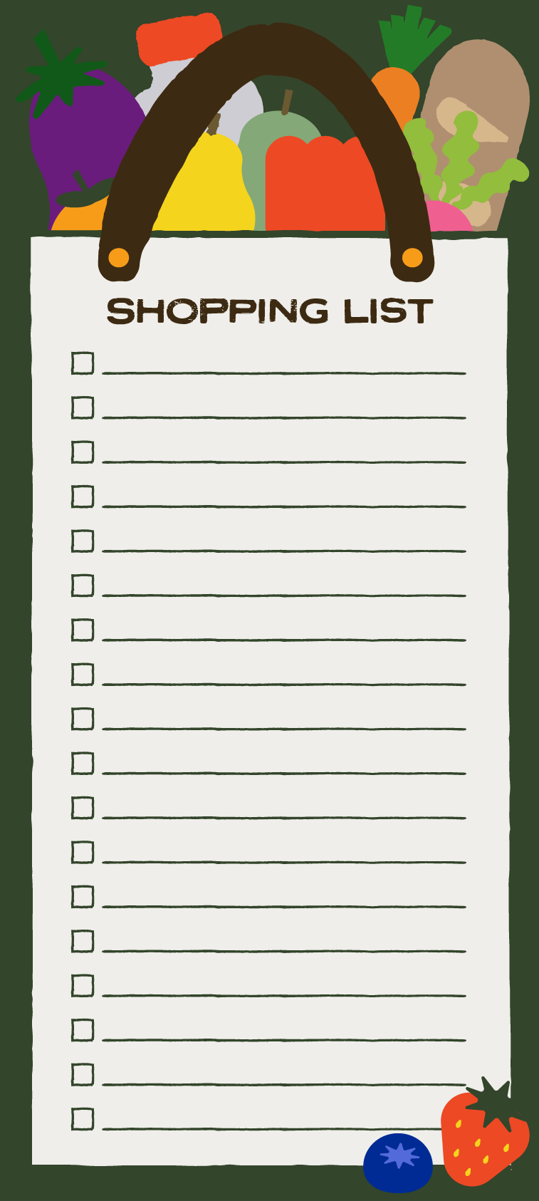Shopping List Notepad
