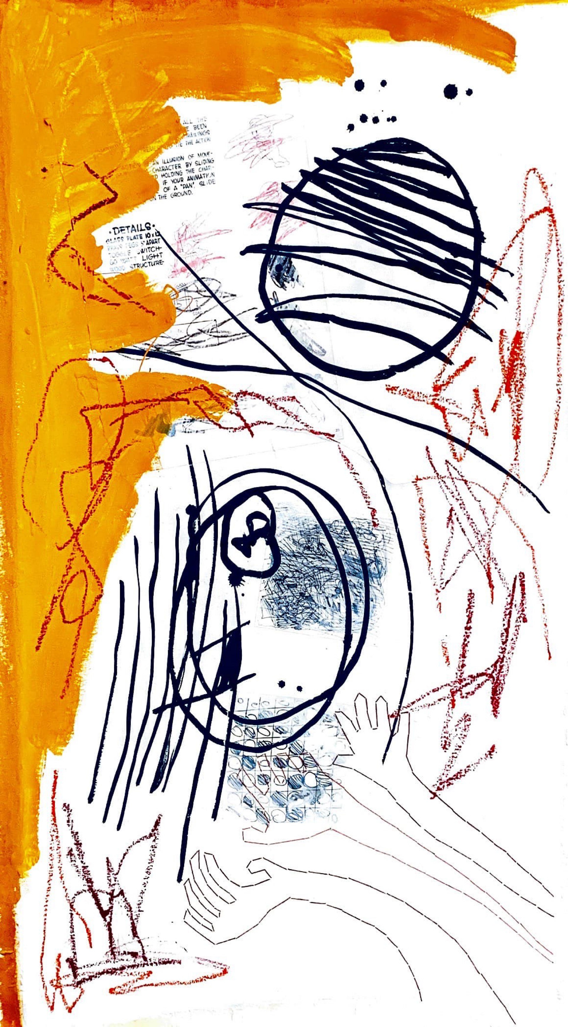 LQLVME (what the truth hides from me), 2023, mixed media, 60x100cm