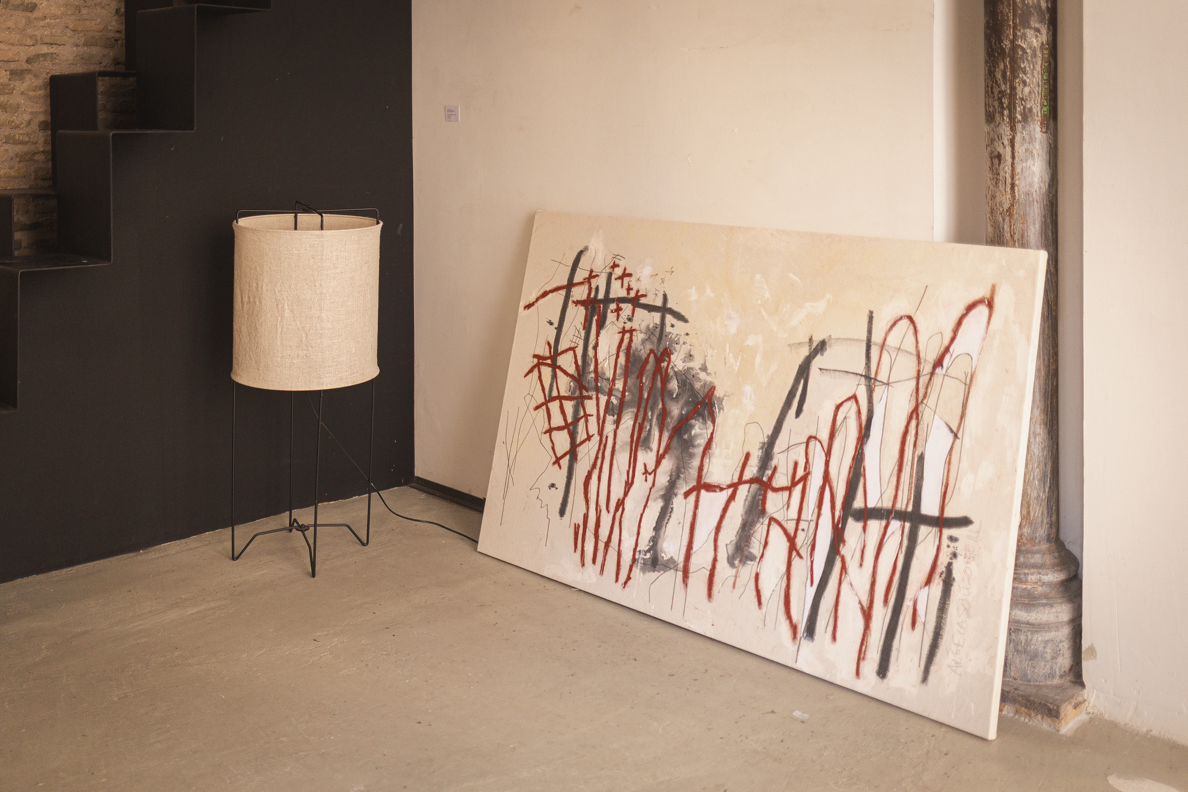Madrid Studio II, 2025, mixed media on canvas, 160x100cm