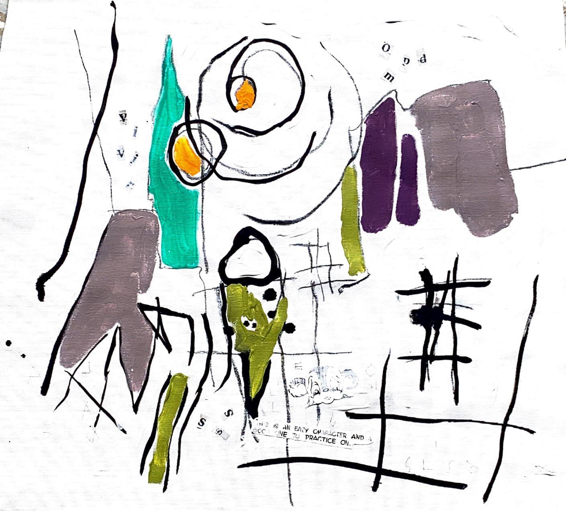 Bells ring, 2023, mixed media, 50x50cm