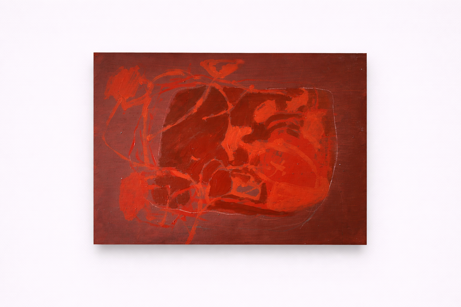 A pond of flowers, 2026, acrylic on wood, 42x30cm