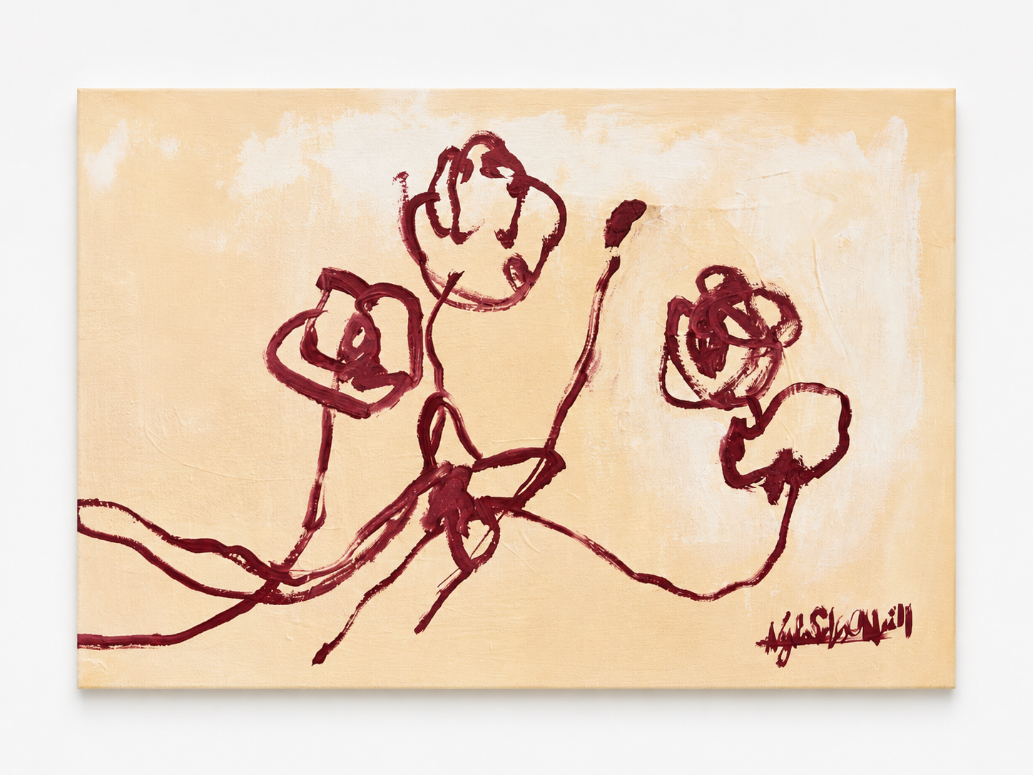 Flower II, 2026, acrylic on wood, 30x42cm