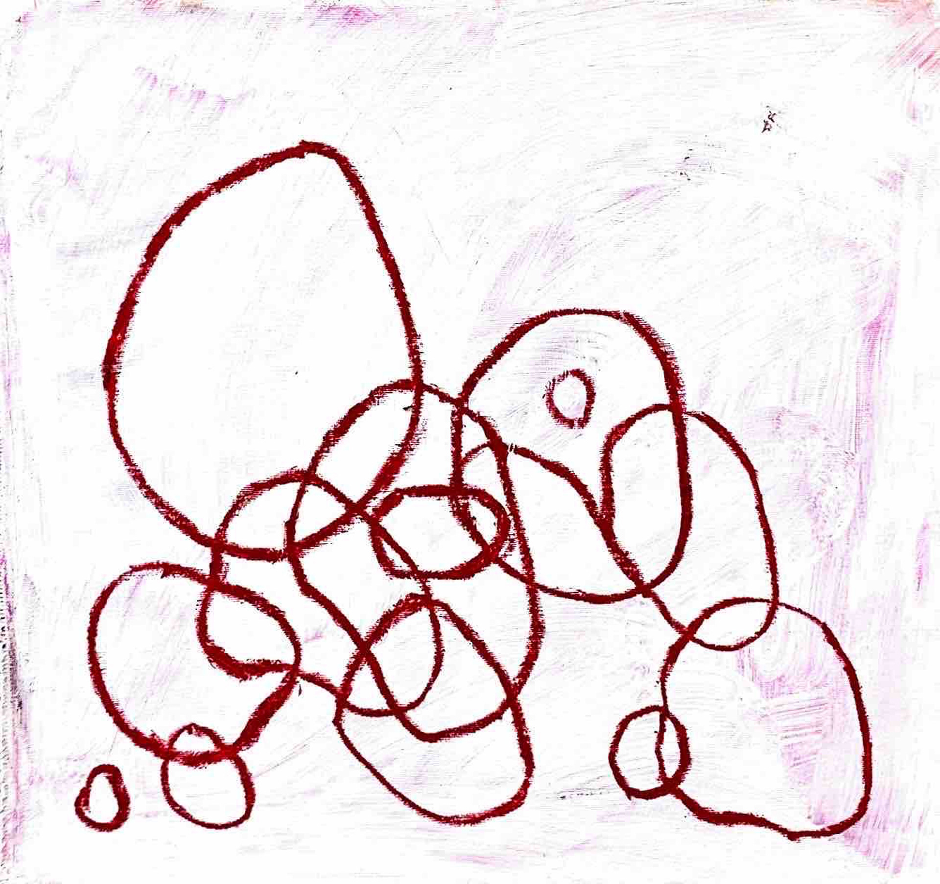 Obsessive thoughts, 2023, mixed media, 50x50cm