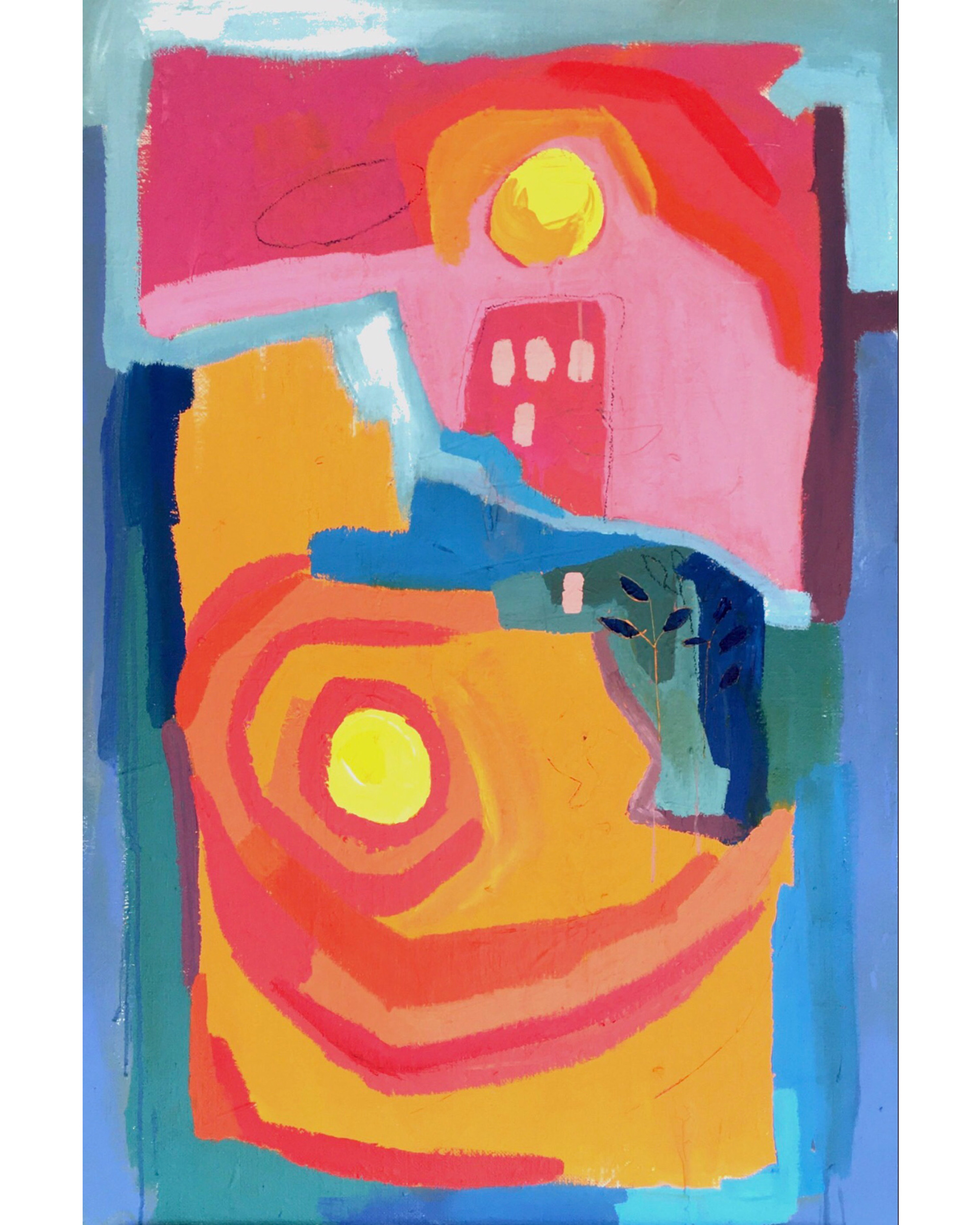 Last bath, 2023, acrylic on yute, 120x80cm