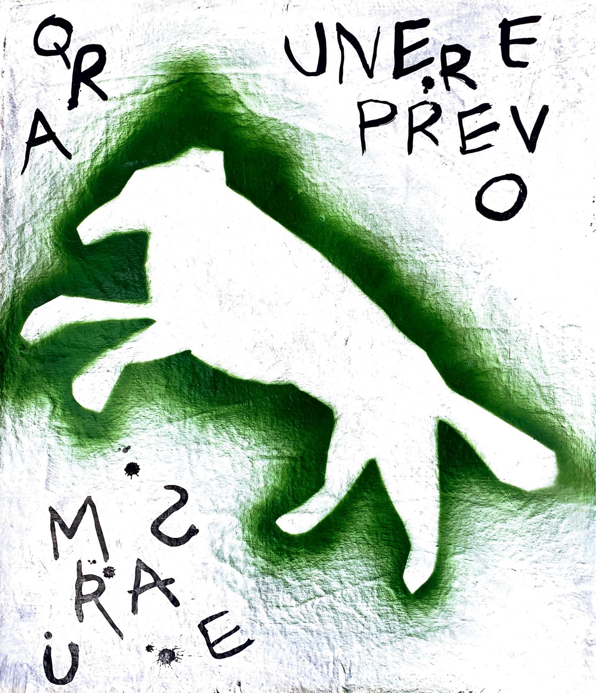 Green dog, 2023, mixed media, 72x60cm