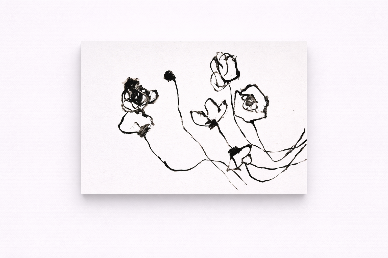 Flowers, 2026, acrylic on wood, 42x30cm