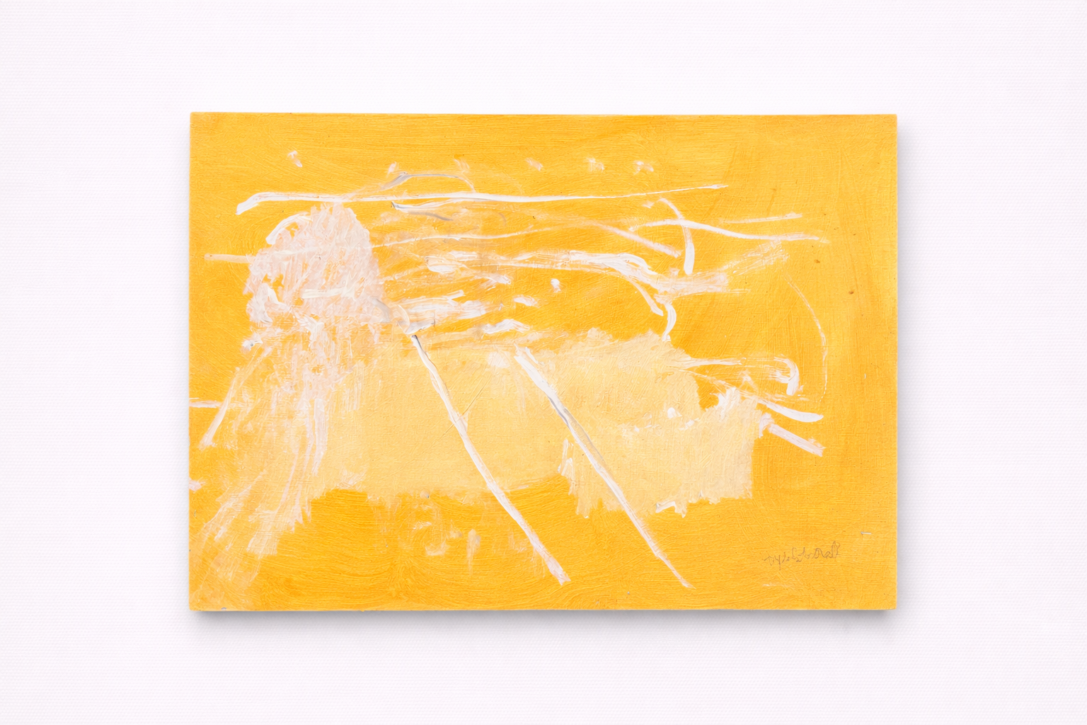 White animal, 2026, acrylic on wood, 42x30cm