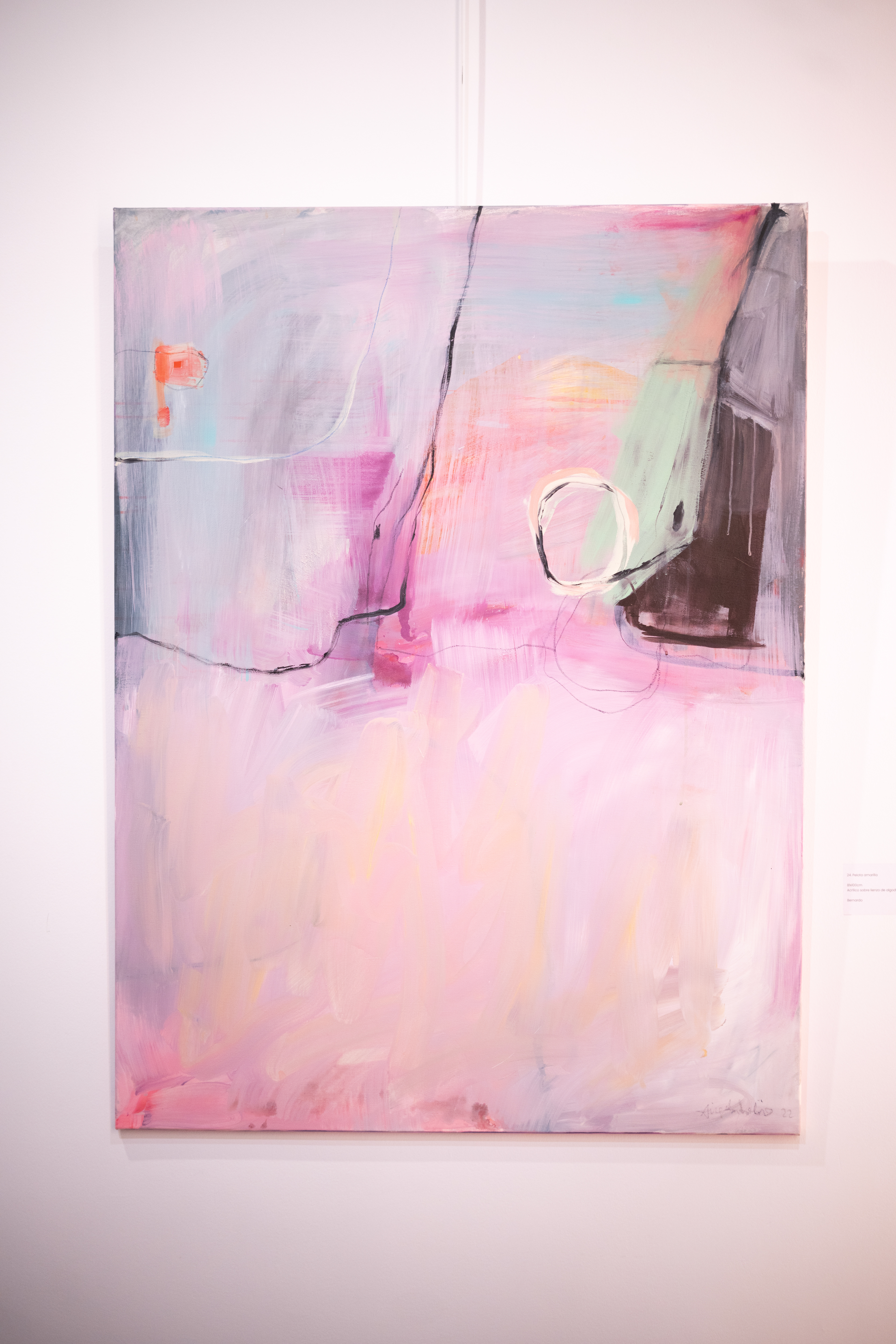  Pink still life 120x180 Acrylic and mixed media