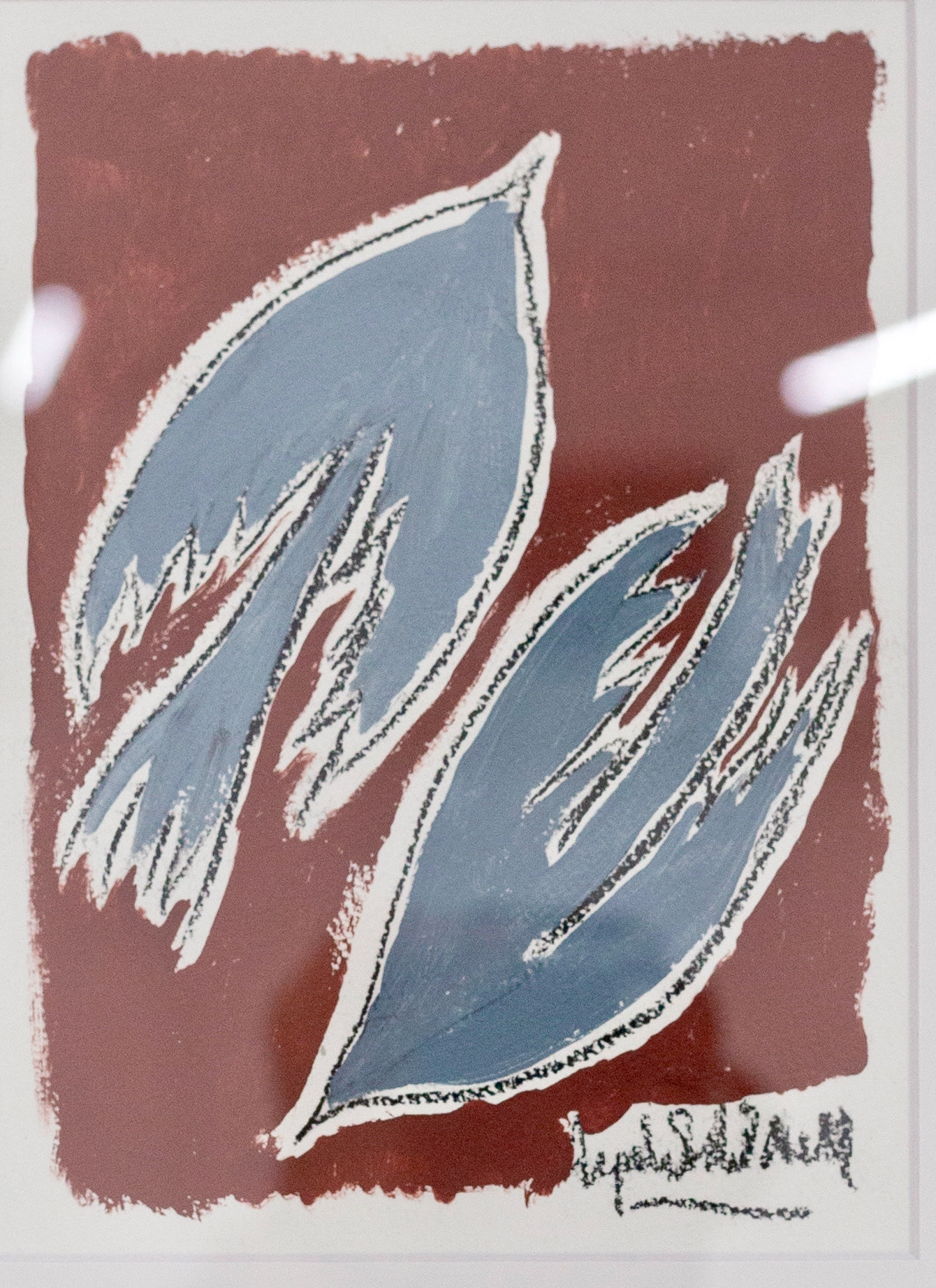 Drawings (1/15), 2025, mixed media on paper and aluminium frame, 34x29cm