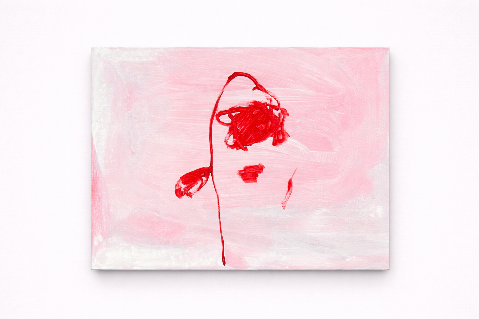 Study of a Tired Flower, 2026, acrylic on wood, 42x30cm