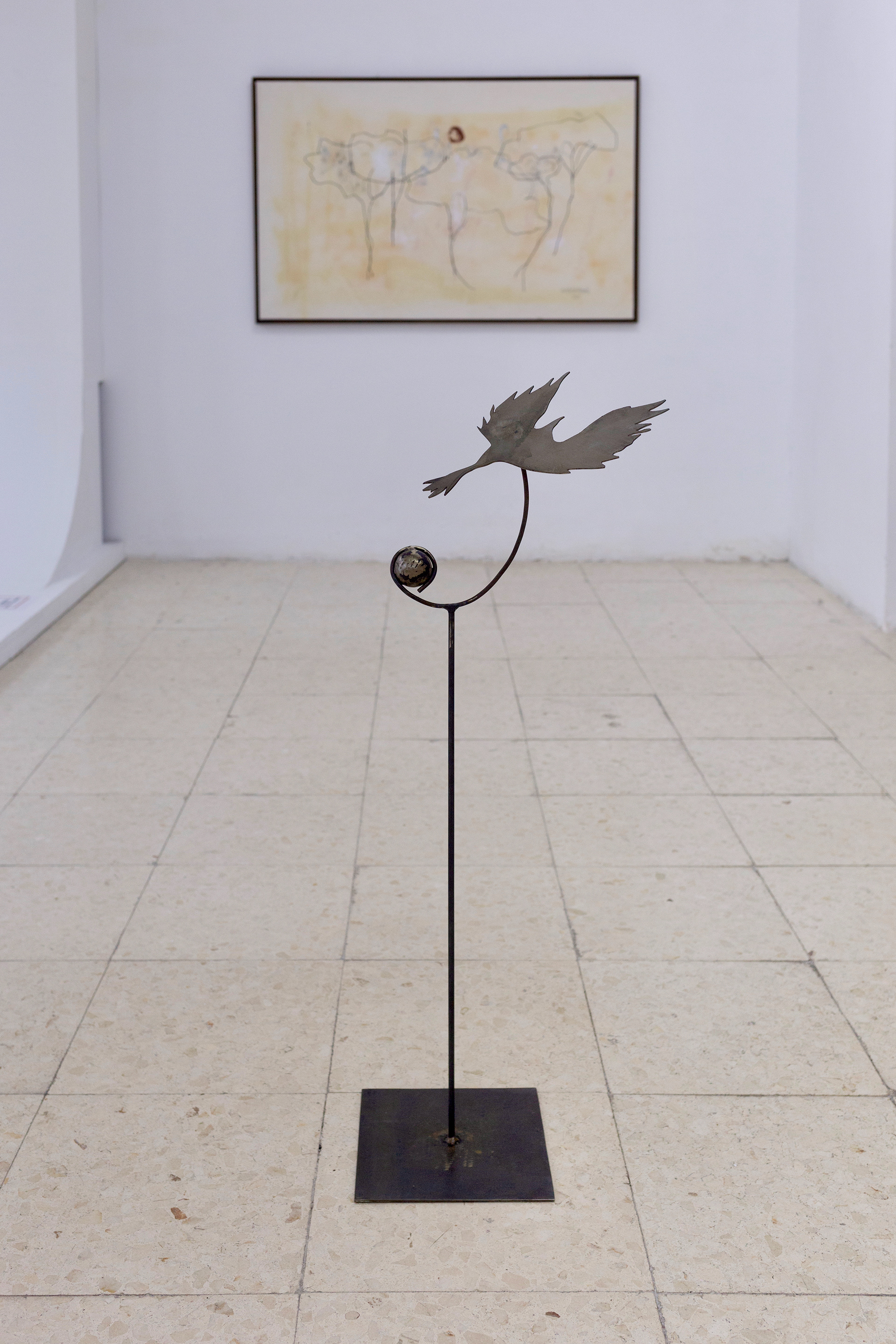 Birds II, 2025, iron and steel, 30x30x80cm