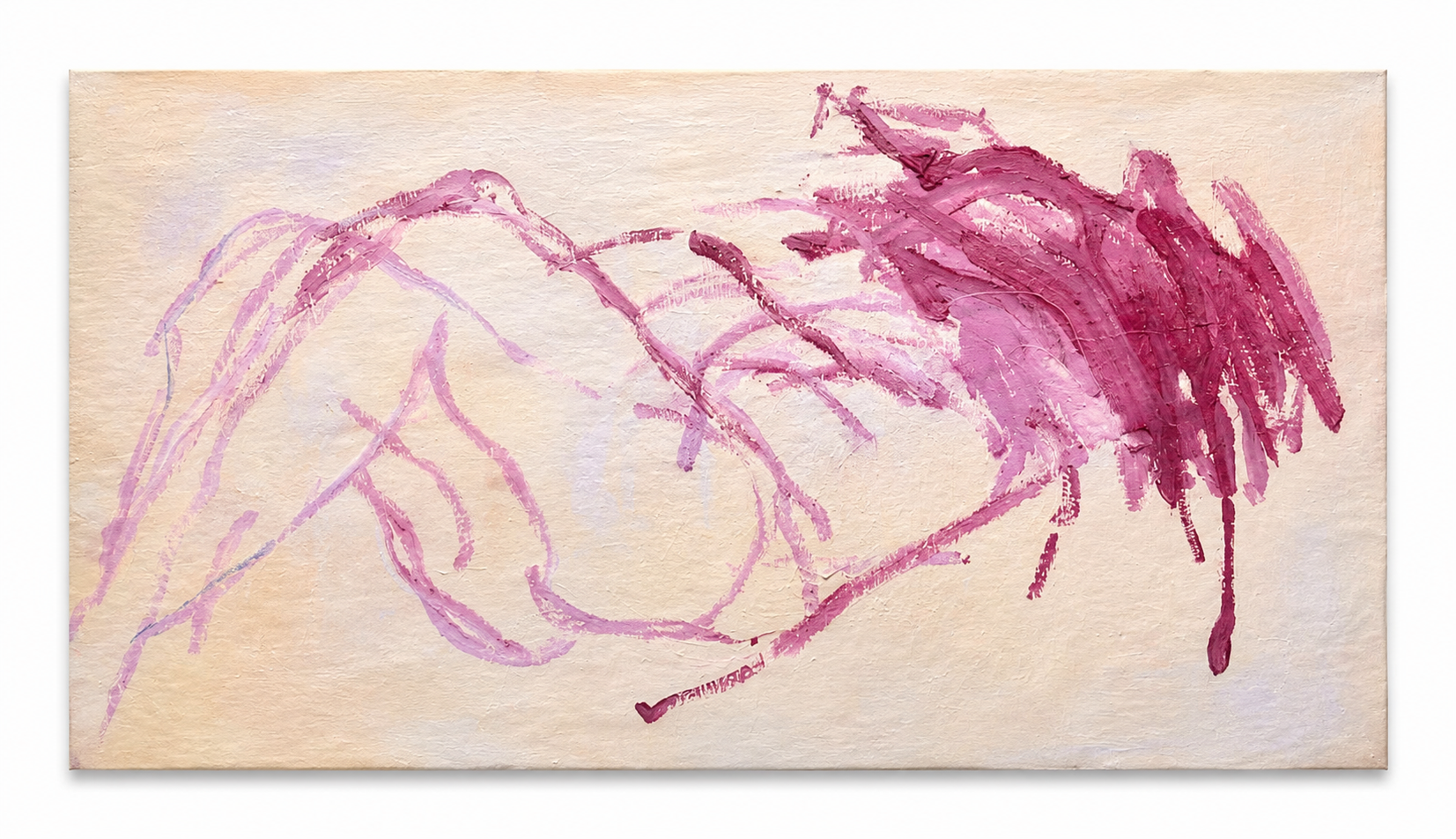 Study of a presence, 2026, acrylic on linen, 100x50cm