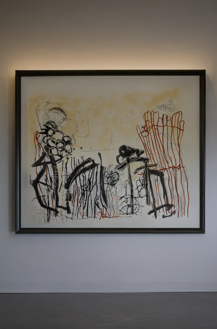 Battlefield, 2024, mixed media on paper, 180x150cm