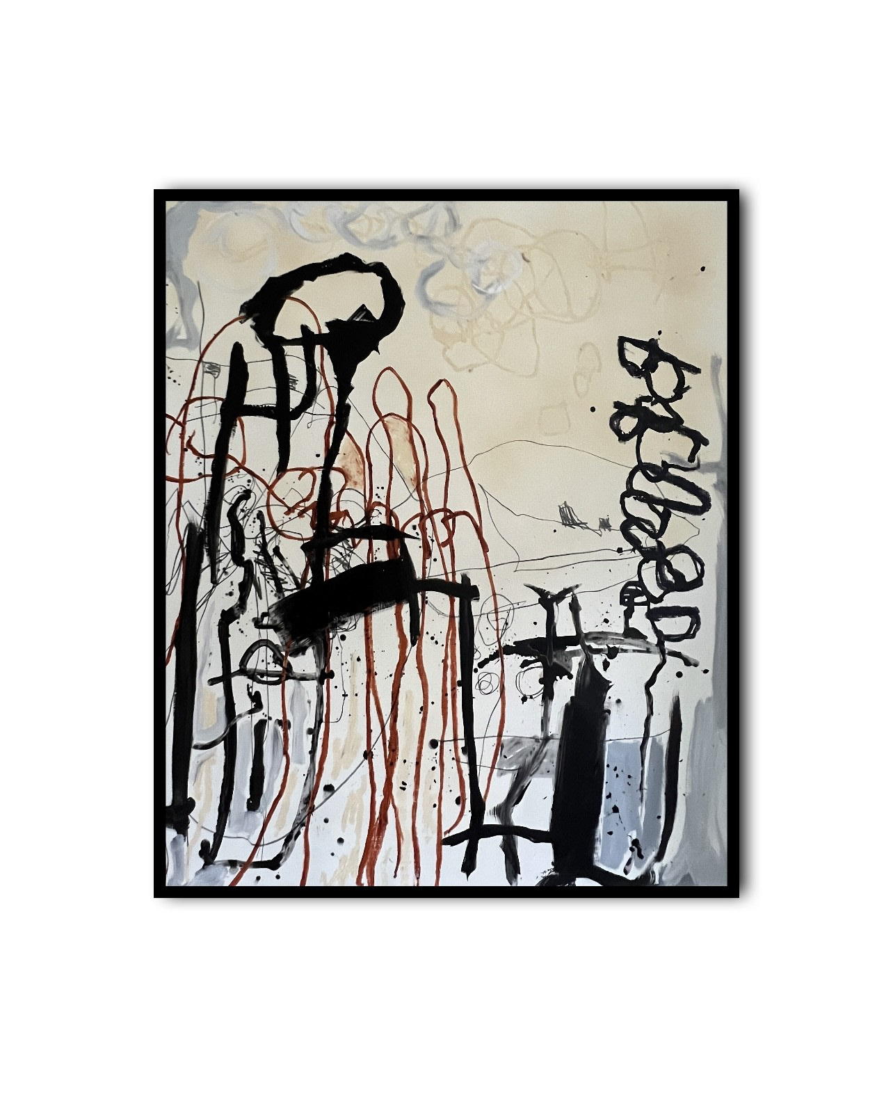Failed hypothesis, 2024, mixed media on linen, 120x100cm