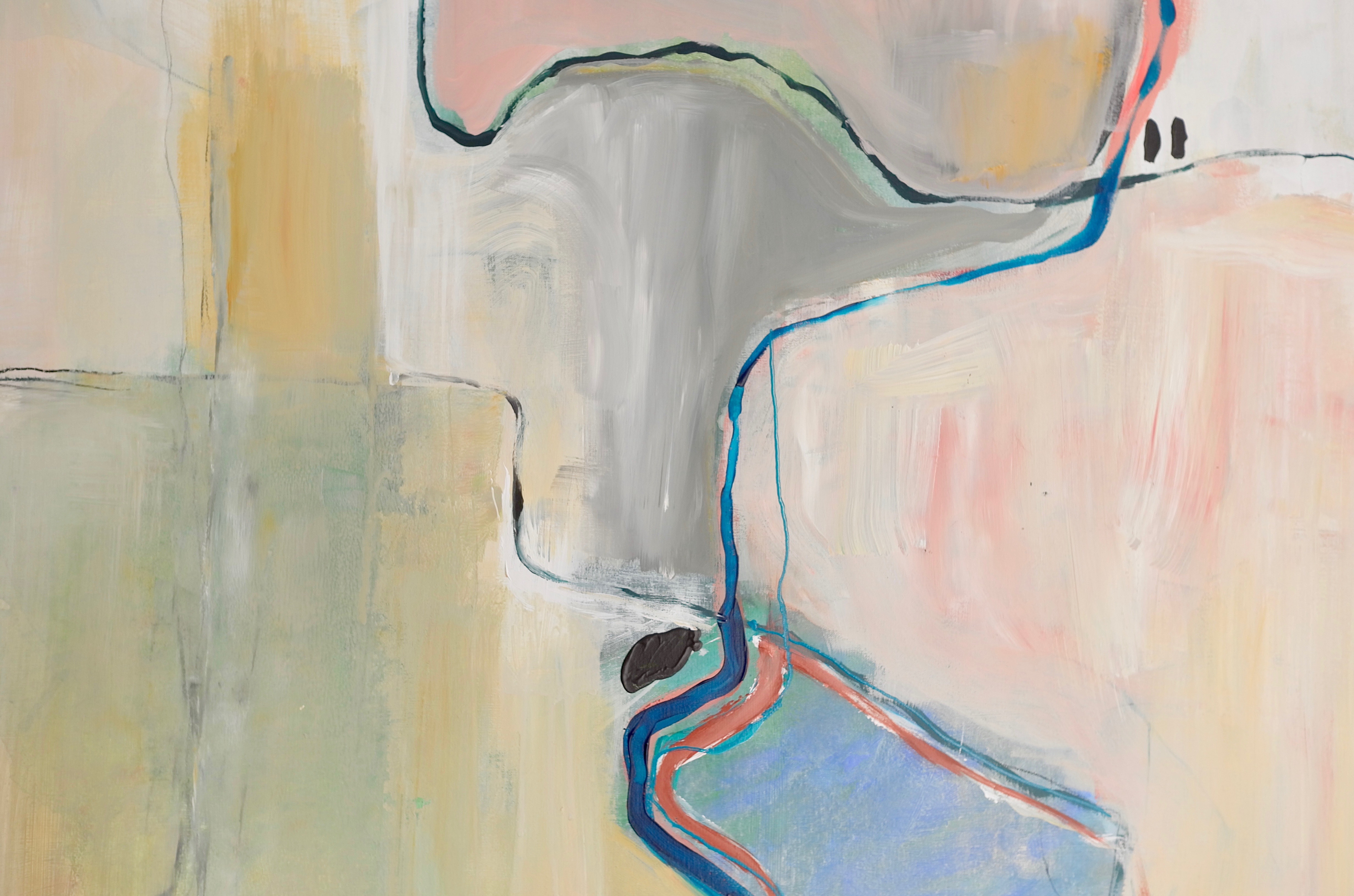 Walking 140x80cm Acrylic and mixed media