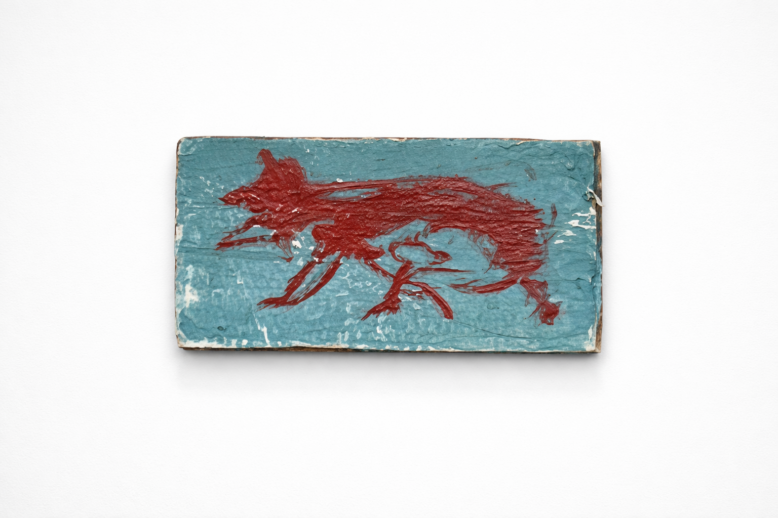 Little fox, 2026, acrylic on cardboard, 20x10cm