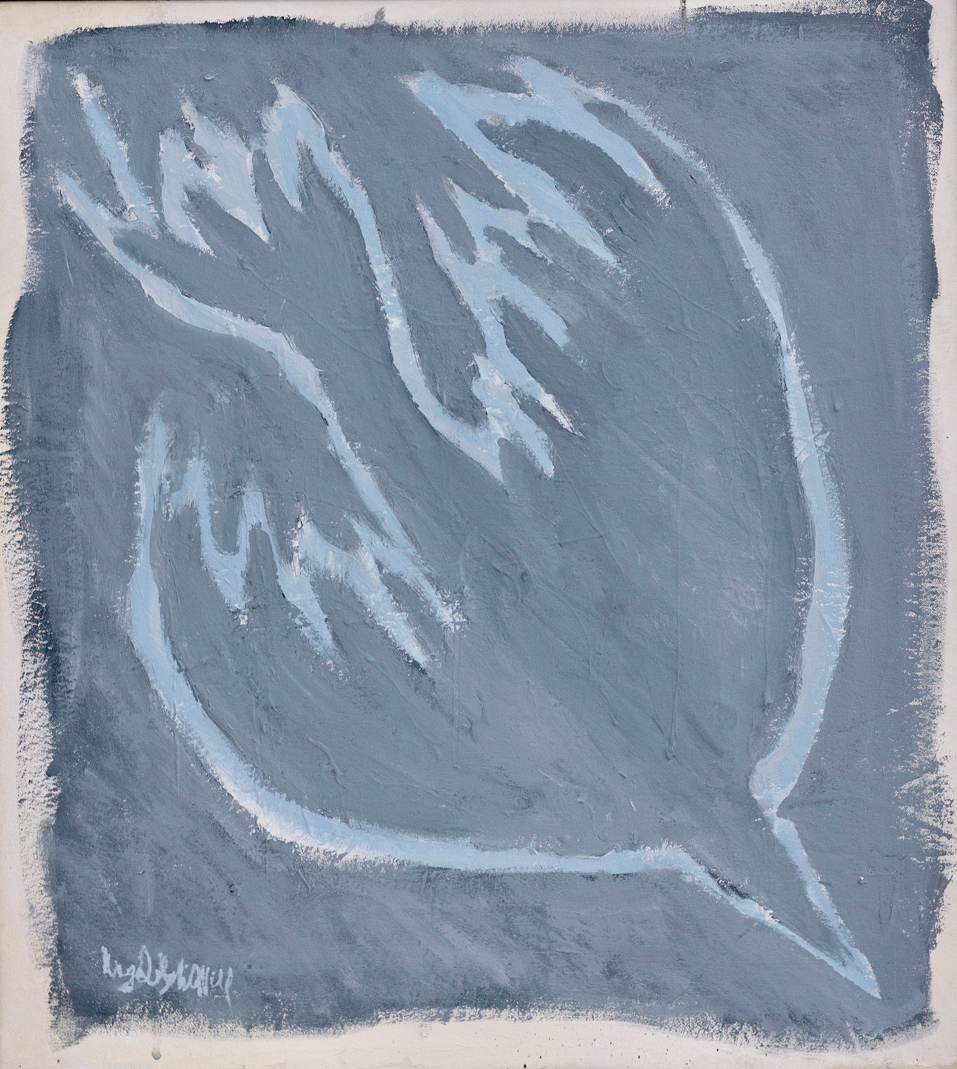 Dive flight, 2025, acrylic on canvas, 80x75cm