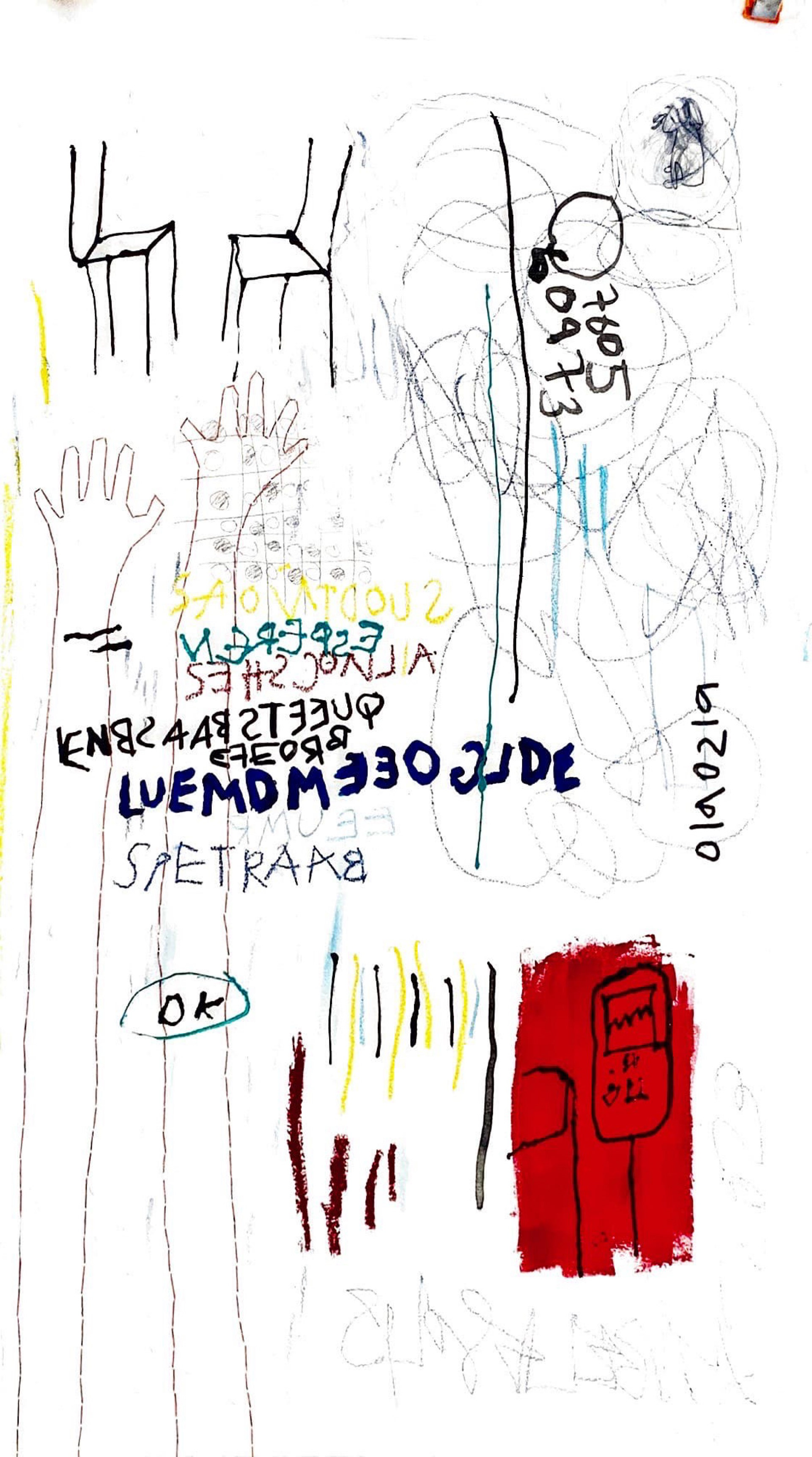 Hour 19, mixed media, 120x80cm