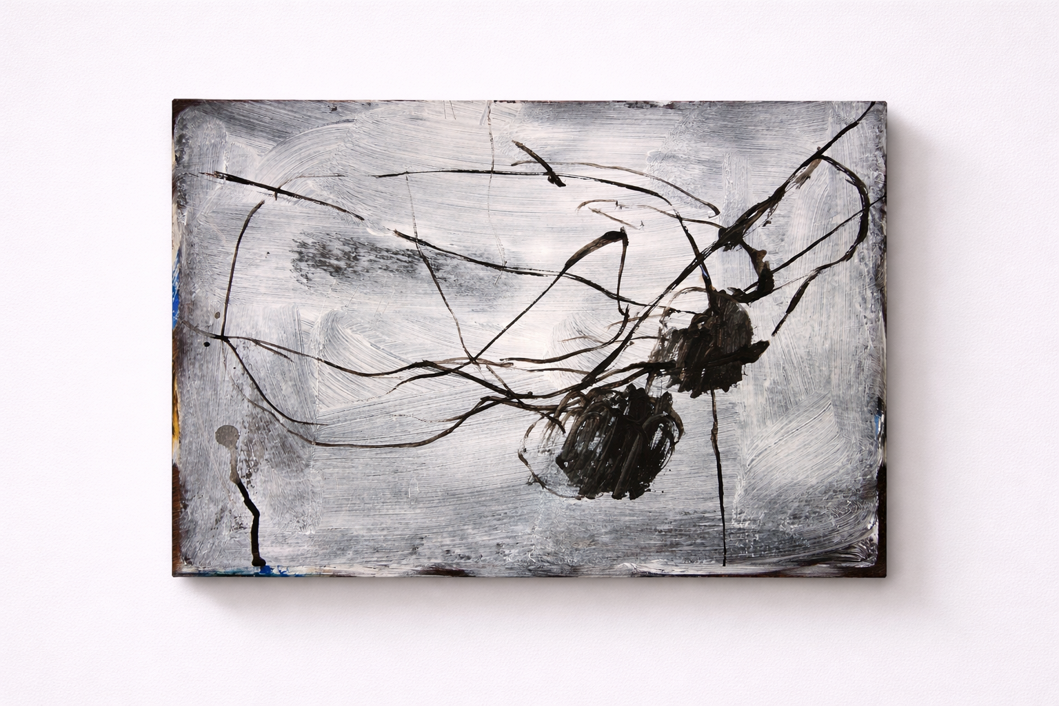 Two figures, 2026, acrylic on wood, 42x30cm