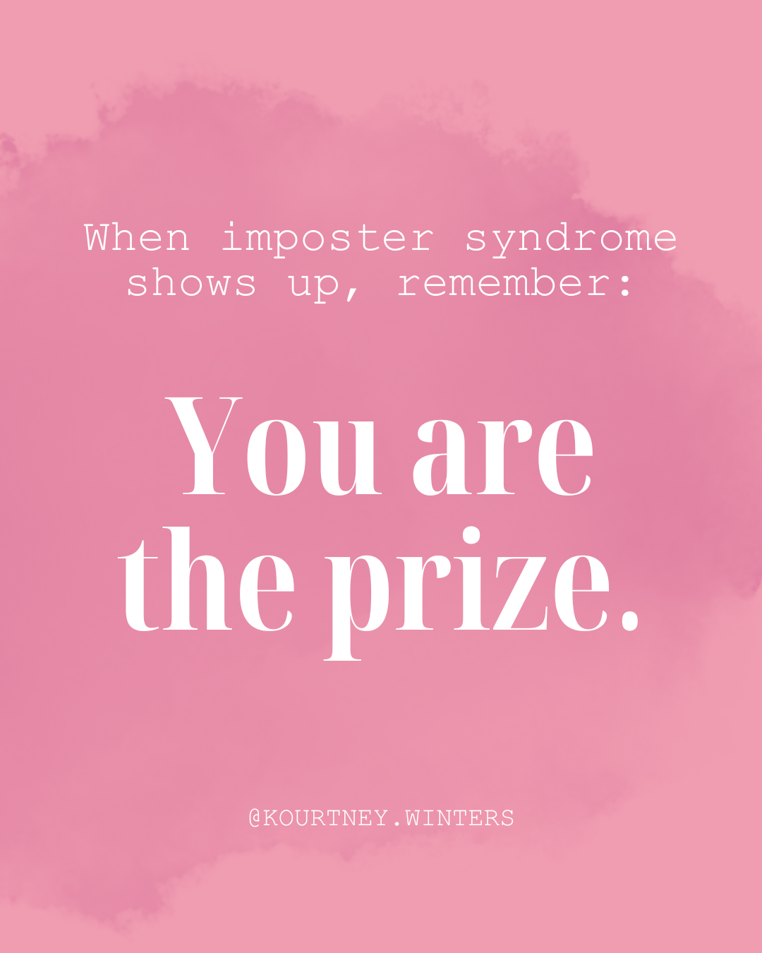 Positive affirmation quote for a social media post.