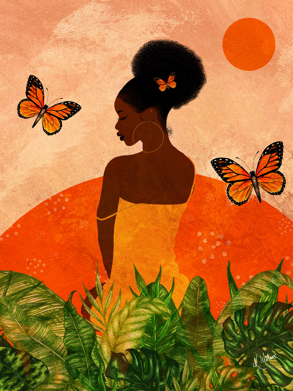 "Plant Goddess" digital illustration