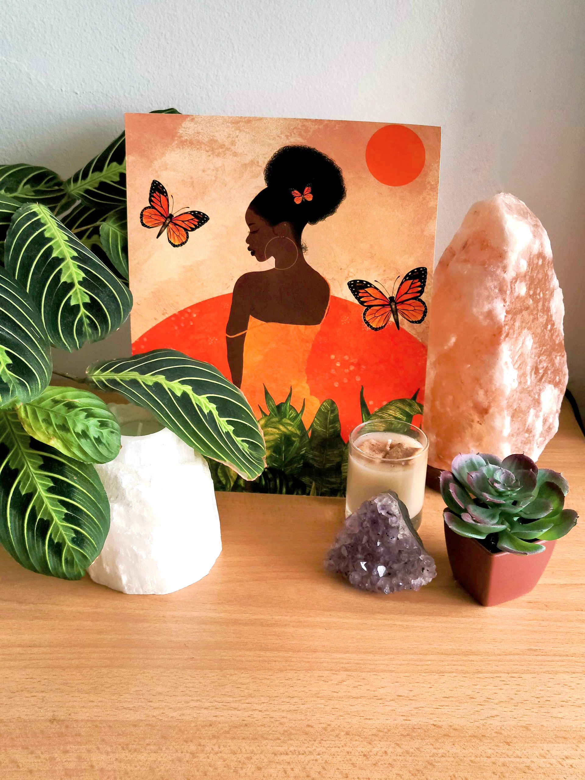 Plant Goddess art print creating a relaxing, positive home ambience