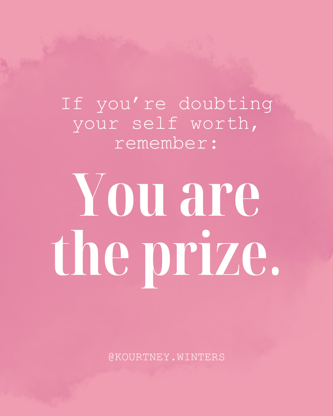 Positive affirmation quote for a social media post.