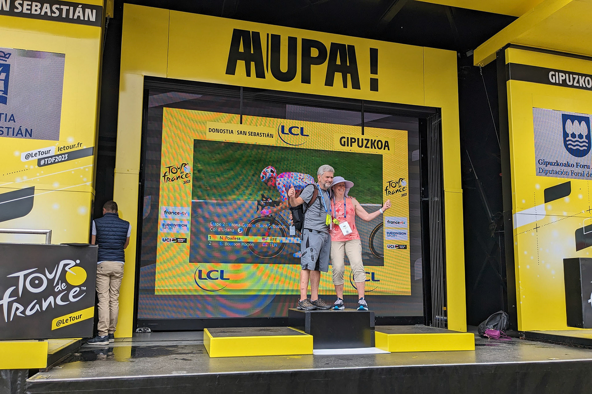 Jill and Steve on the podium