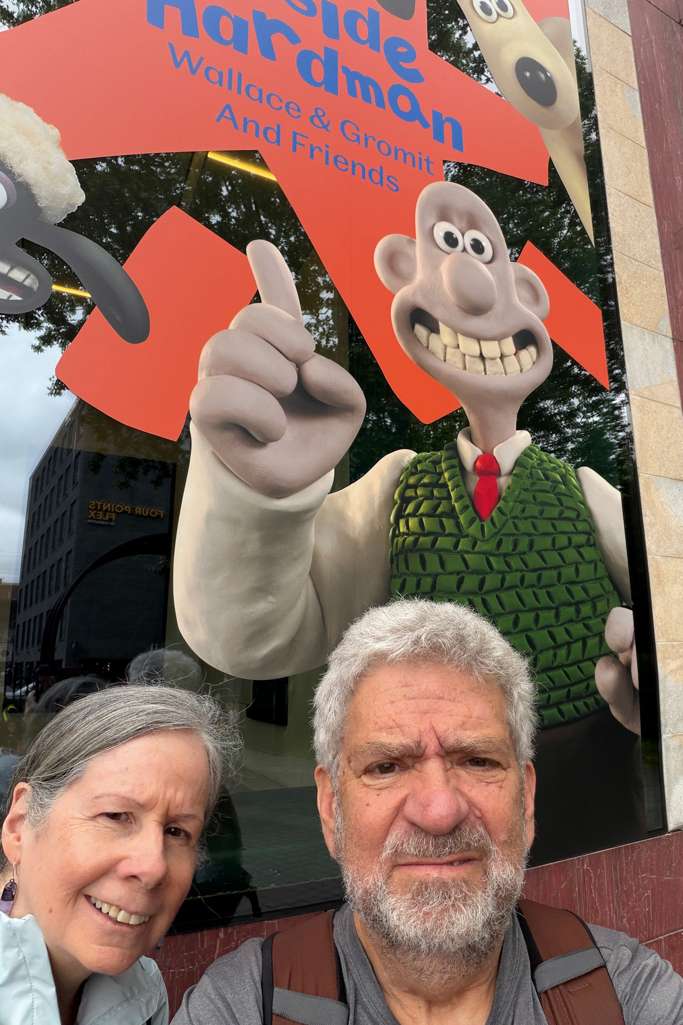 Jill & Steve visit Wallace & Gromit in London