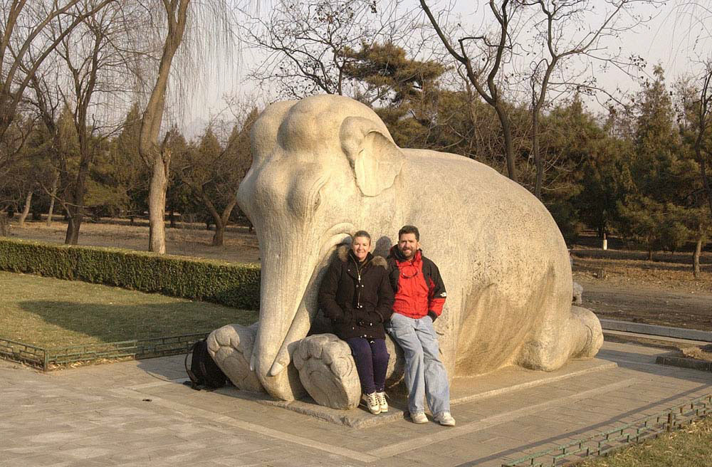 marcie, steve & elephant