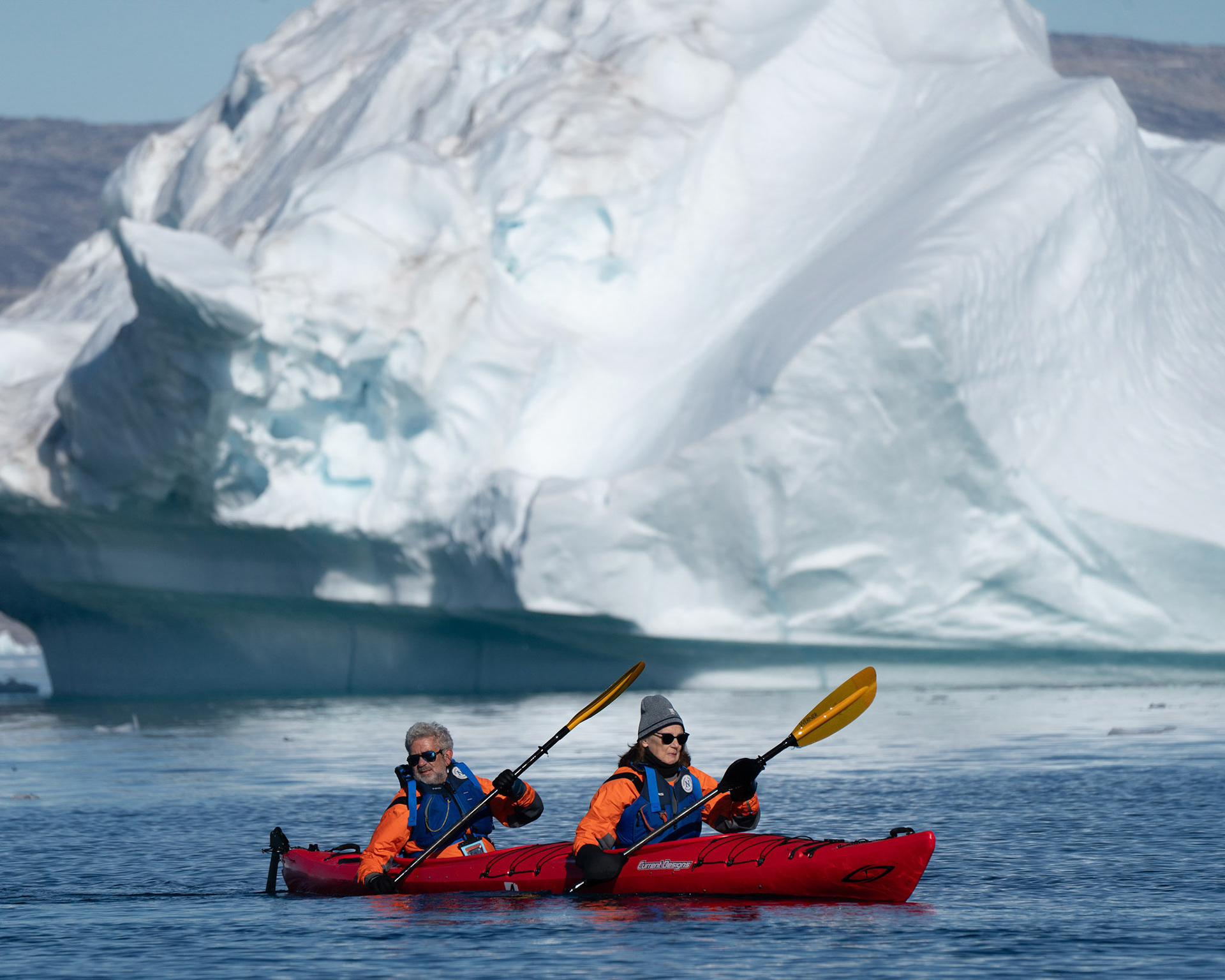 Kayaking amongst the icebergs