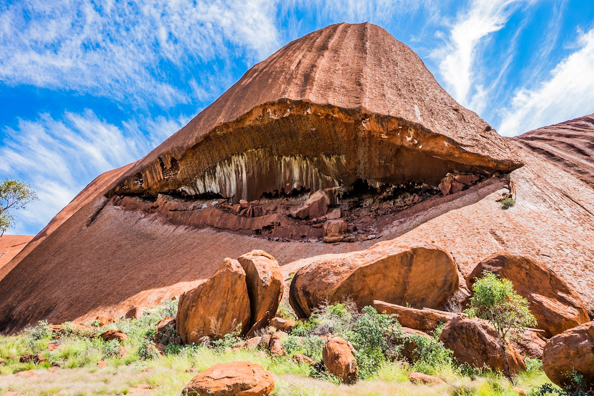 A different perspective. Uluru from the far end.