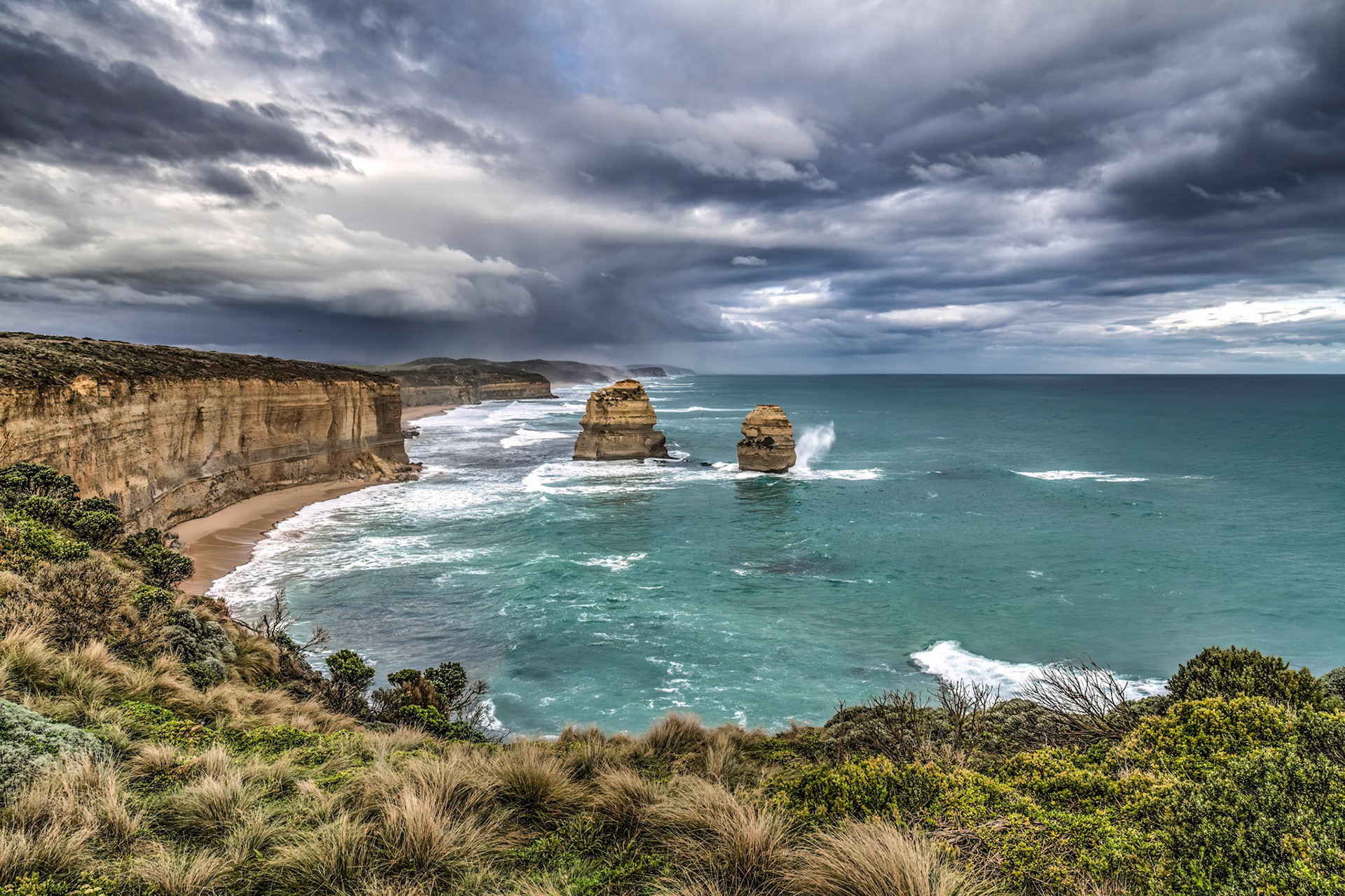 What used to be the 12 Apostle on Great Ocean Rd Vic. I think there are only 8 left.