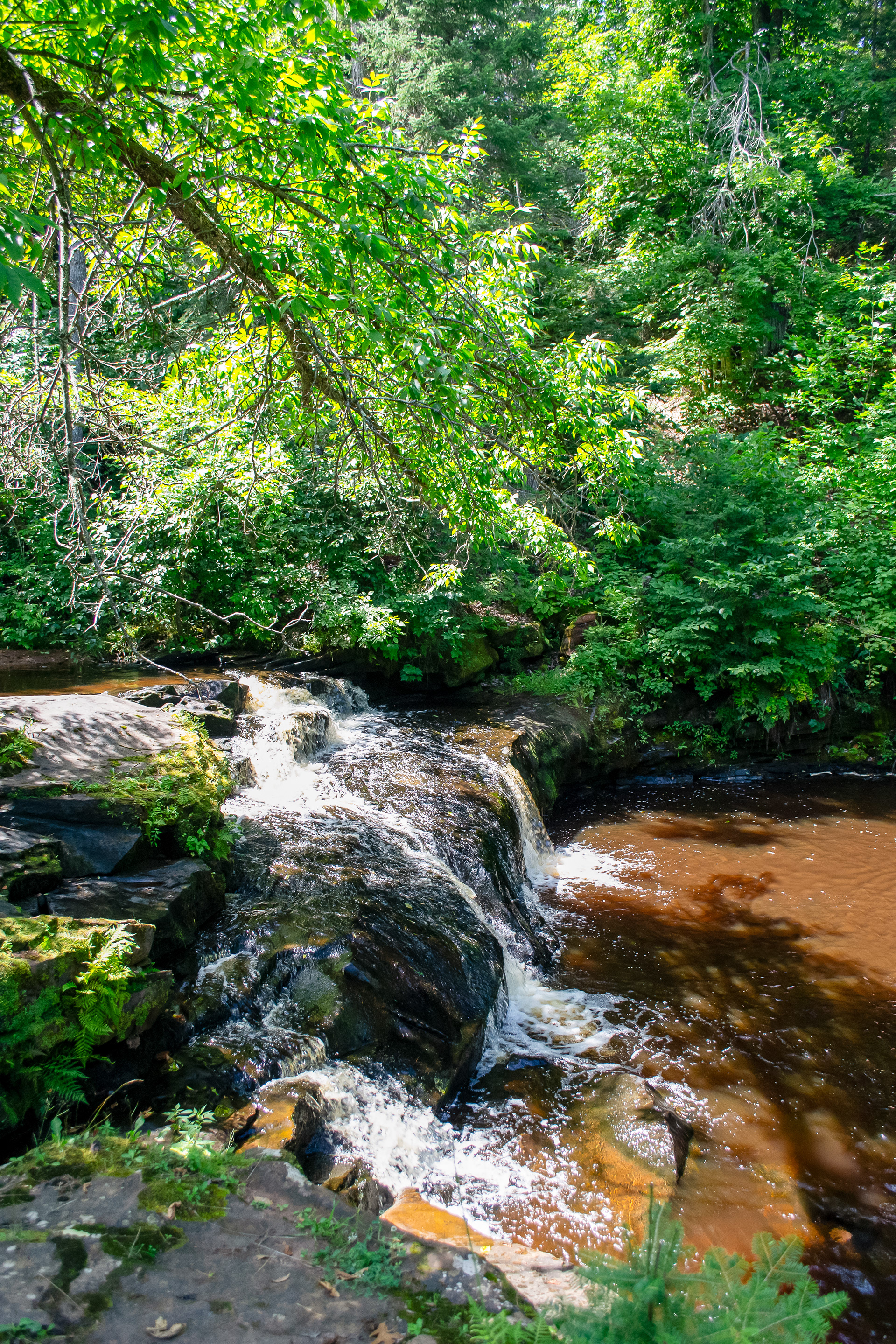 The Net River flows through Holyoke Park in Holyoke Township, Minnesota.