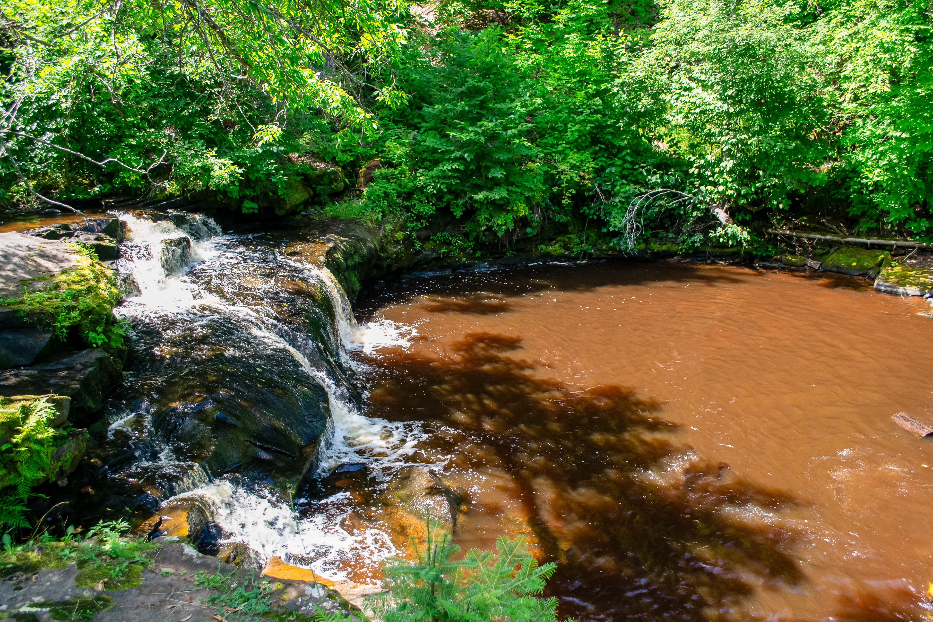 The Net River flows through Holyoke Park in Holyoke Township, Minnesota.