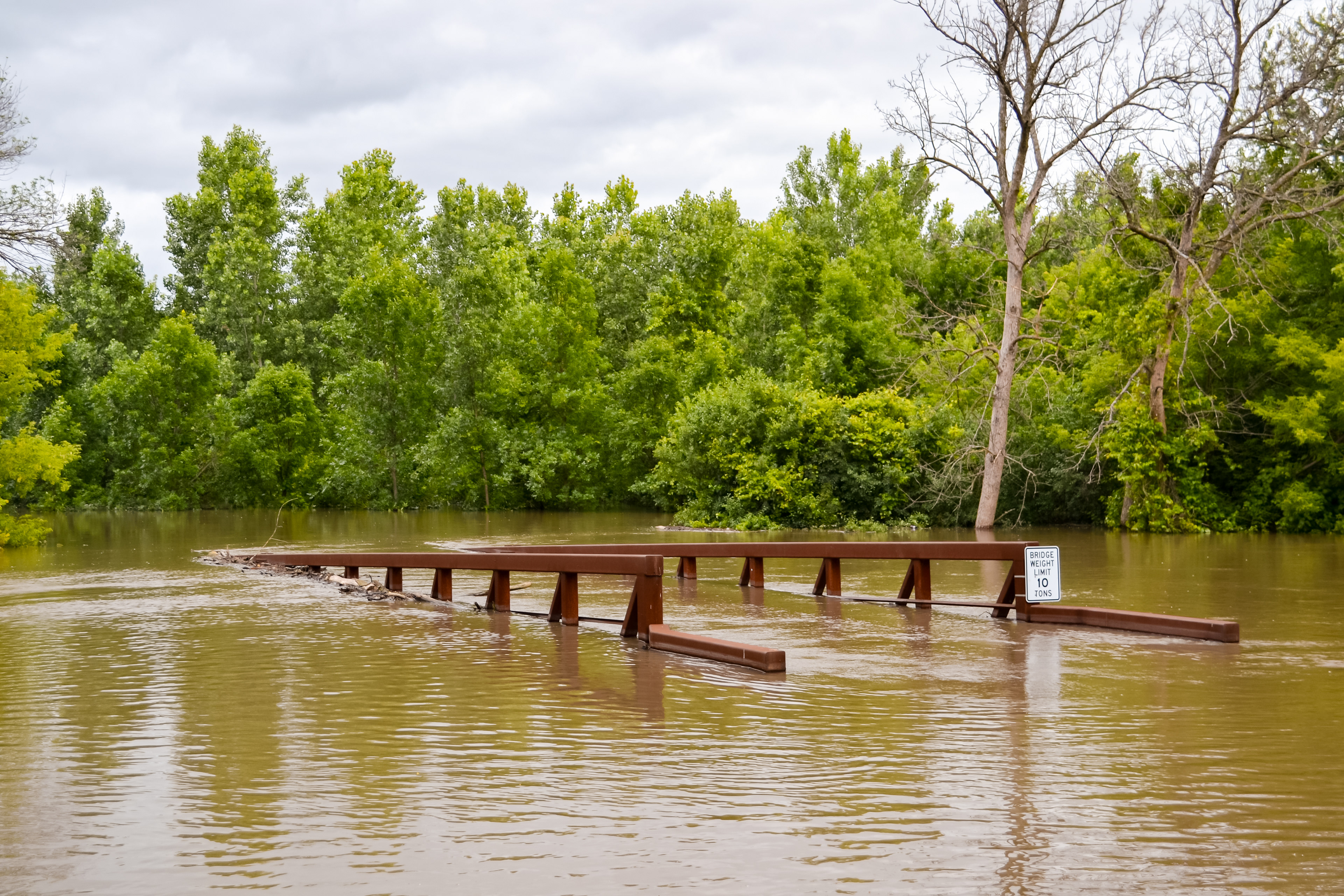Minnesota River Flood. Memorial Park. Shakopee, MN. June 2024.