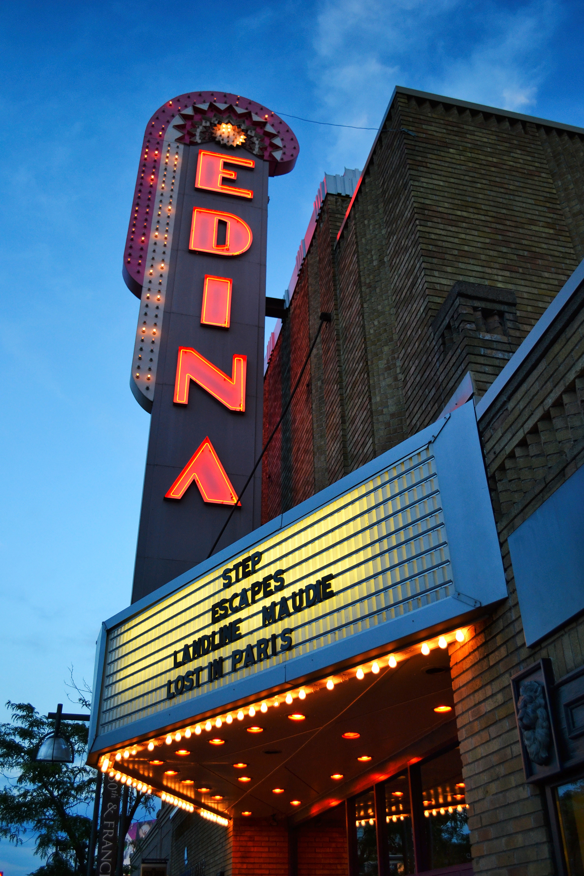The historic Edina Theatre. Built in 1934.