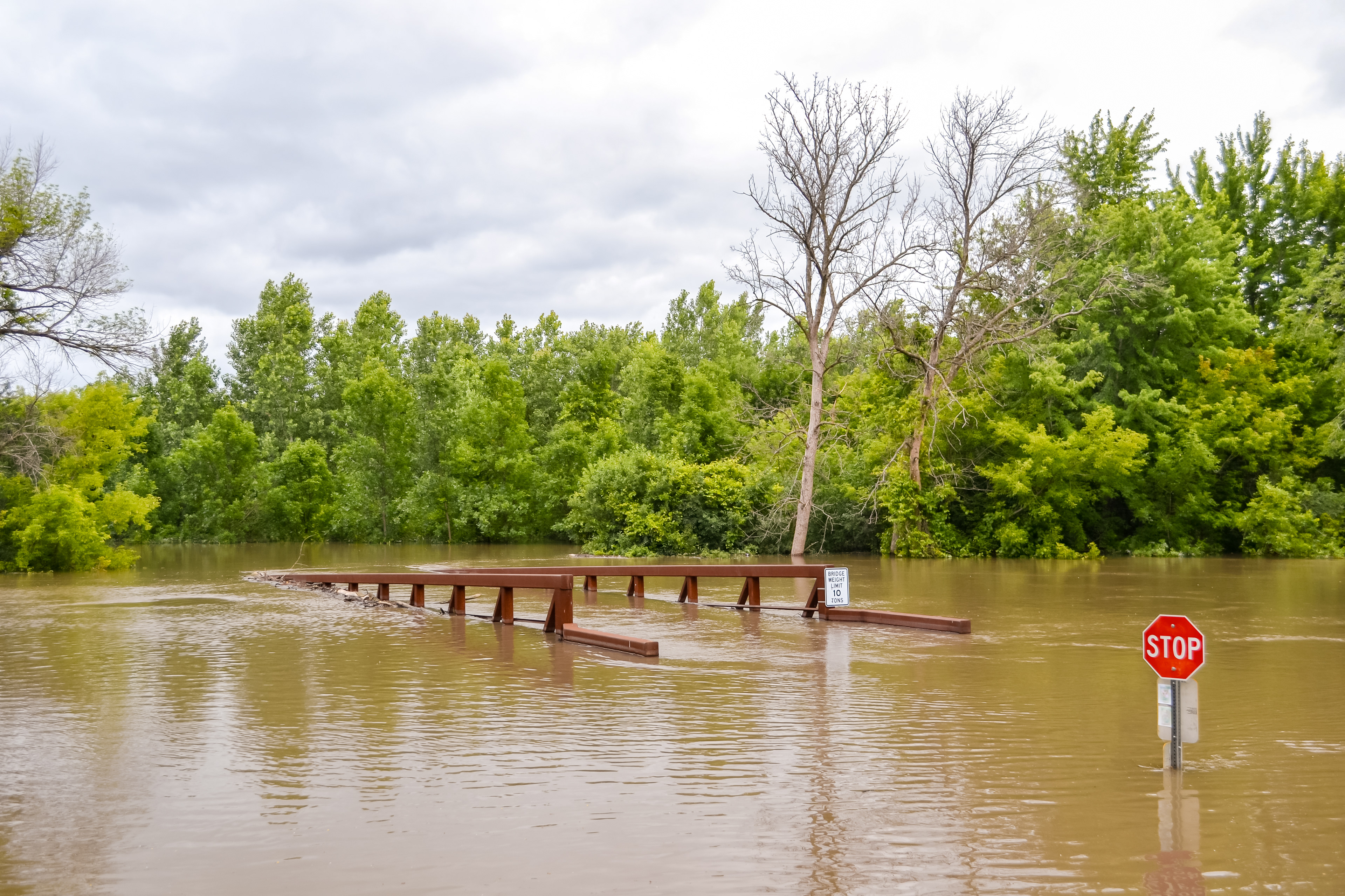 Minnesota River Flood. Memorial Park. Shakopee, MN. June 2024.